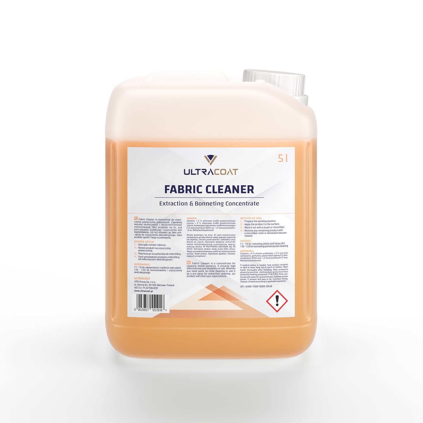 Fabric Cleaner - Fragrant No Rinse Car Fabric Cleaner