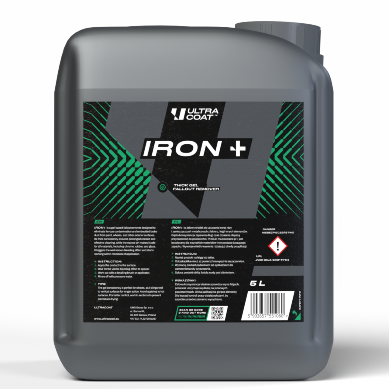 Iron+– Iron remover gel for paint & wheels. Deep cleaning & safe pH neutral formula