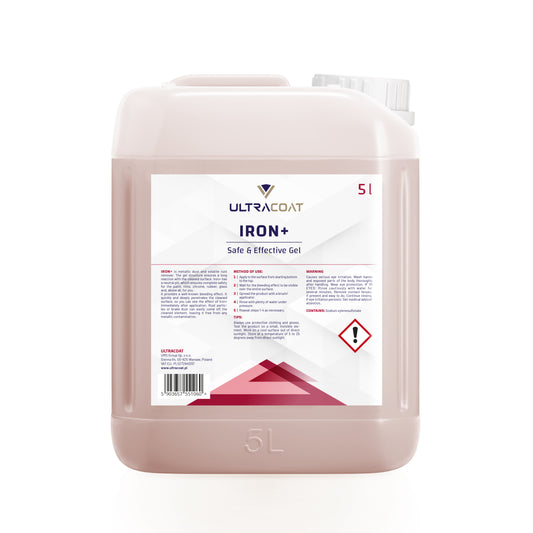 Iron+ Fallout Remover for Wheels, Paint - Safe for Chrome, Rubber, Glass - Neutral pH Level, Bleeding Effect