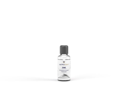 Ultracoat One-50ml-White bottle with black cap on a white background