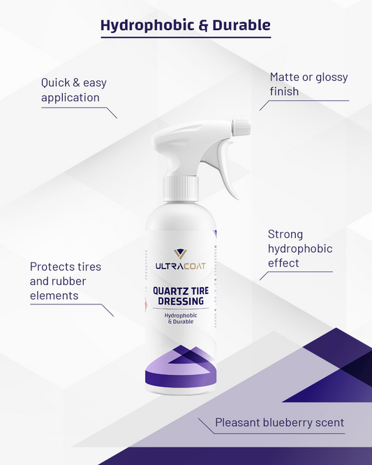 Quartz Tyre Dressing - Highly Hydrophobic Tyre & Plastic Dressing