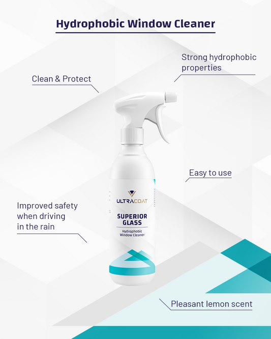 Superior Glass - Effective Car glass cleaner with a very strong hydrophobic effect