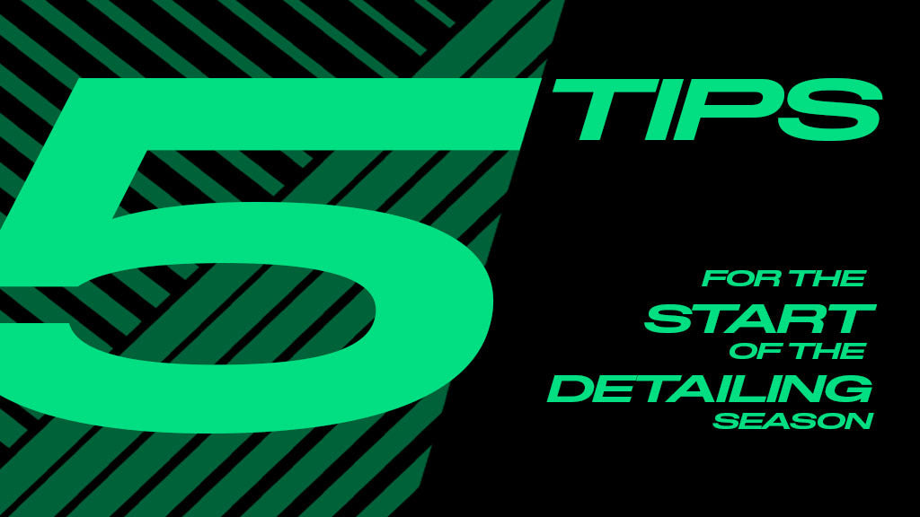 Detailing studio preparing automotive cosmetics for the new season