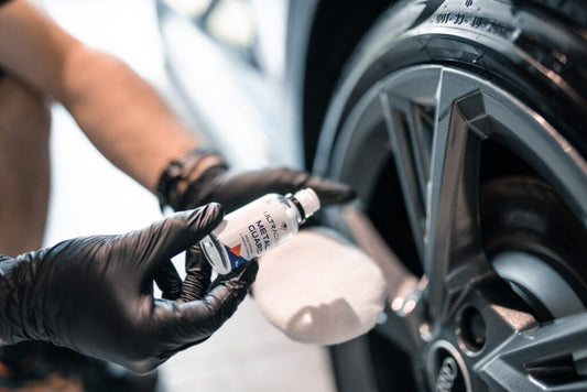 Applying ceramic coating to an alloy wheel
