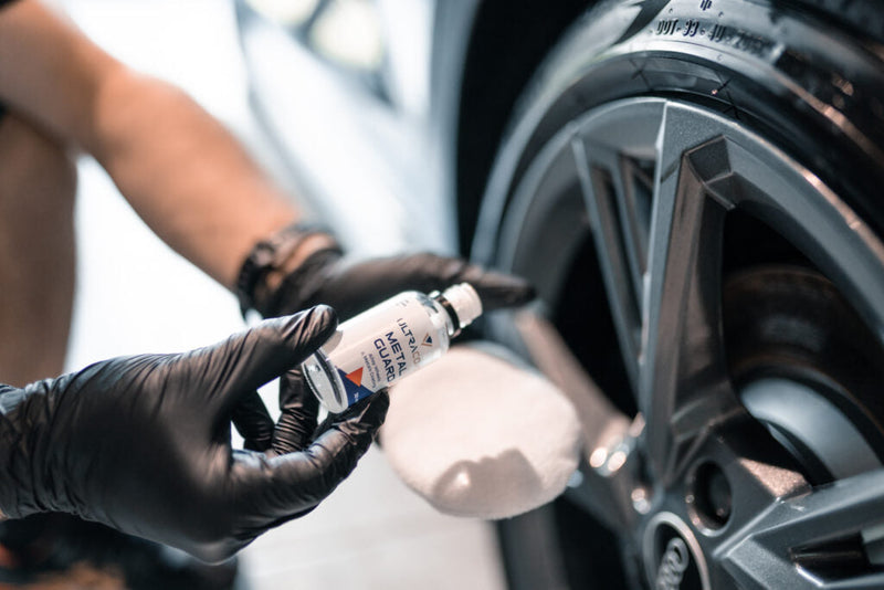 Applying ceramic coating to an alloy wheel