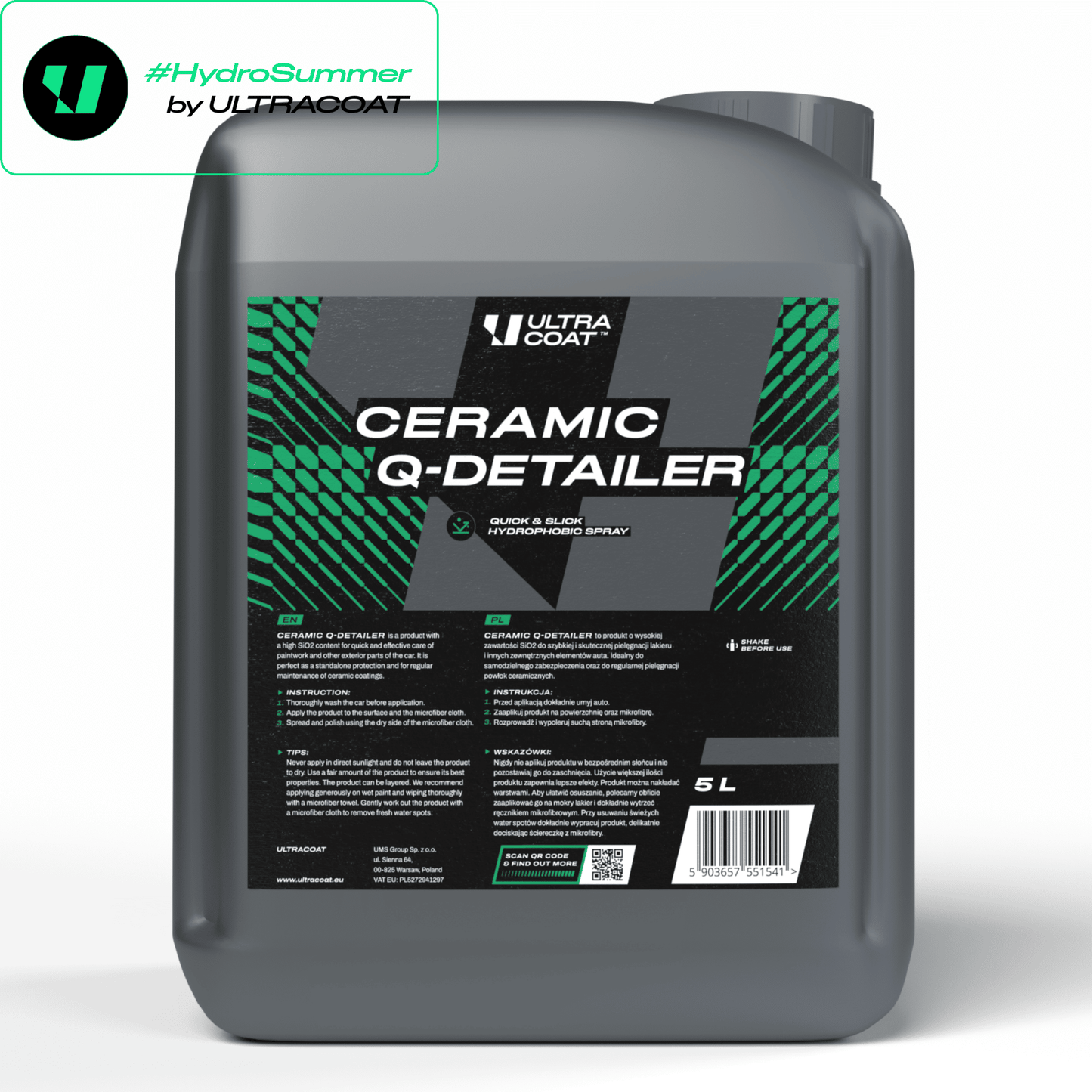 Ceramic Quick Detailer · SiO₂ Spray Sealant — Standalone · Topper · Drying Aid