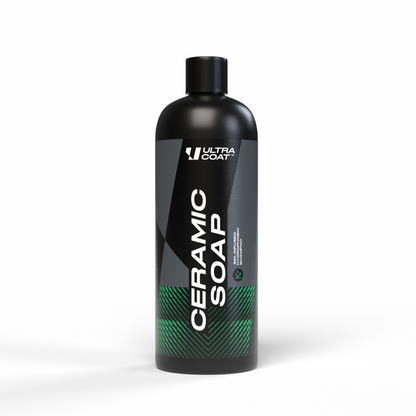 Ceramic Soap · SiO₂ Hydrophobic Shampoo — Washes & Adds Protection in One Step