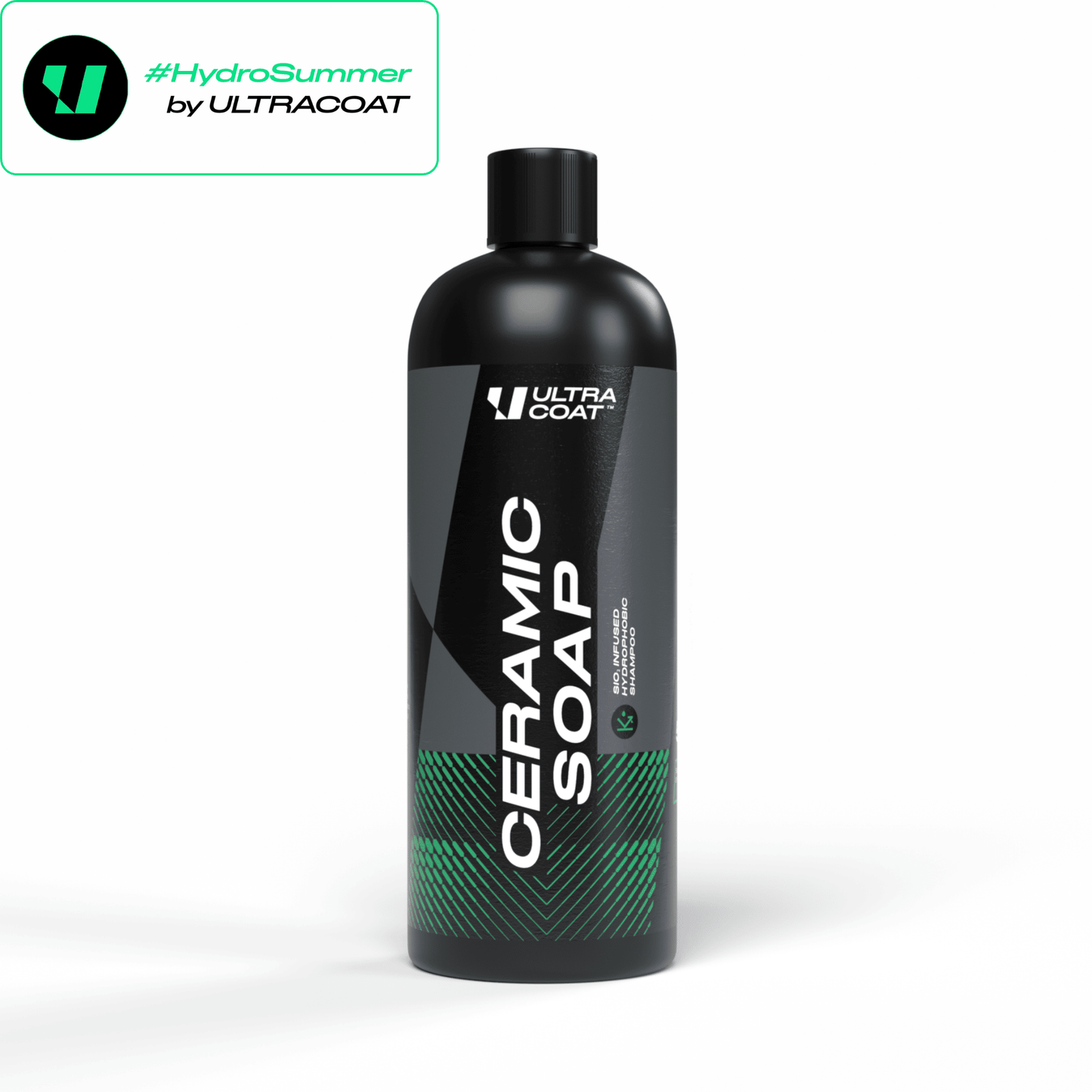 Ceramic Soap · SiO₂ Hydrophobic Shampoo — Washes & Adds Protection in One Step