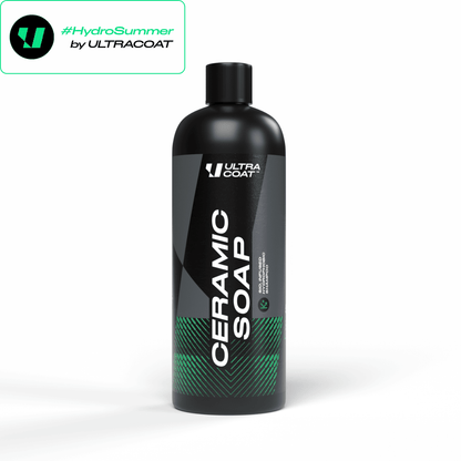 Ceramic Soap · SiO₂ Hydrophobic Shampoo — Washes & Adds Protection in One Step