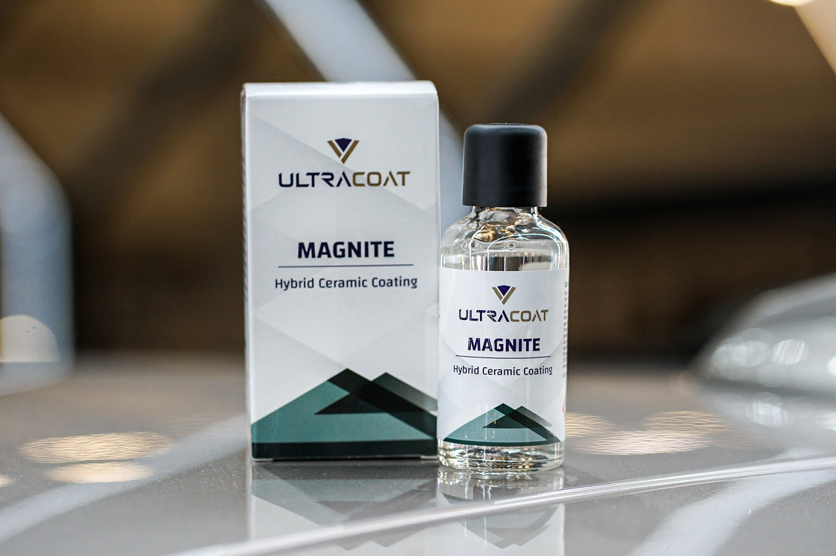Ultracoat Magnite hybrid ceramic coating bottle next to its box