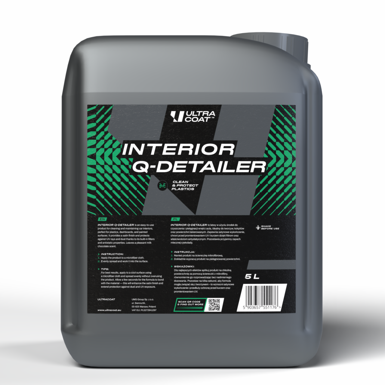 Interior Quick Detailer - Easy-to-use product designed for maintaining and protecting all interior surfaces