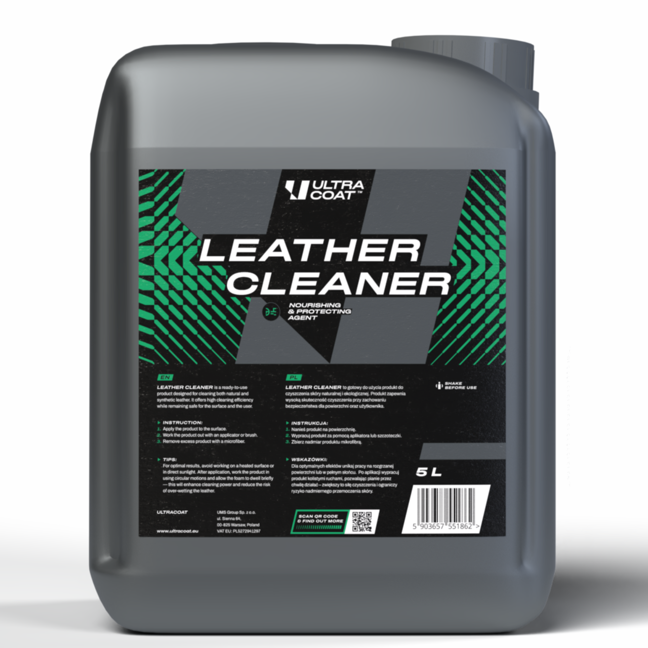 Leather Cleaner - Ready-to-use product for cleaning leather surfaces