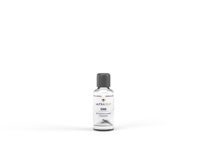 Ultracoat One-50ml-White bottle with black cap on a white background